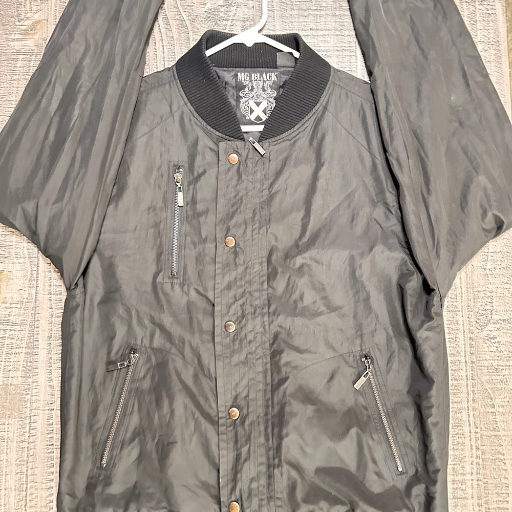 MG Black Men's Black Jacket